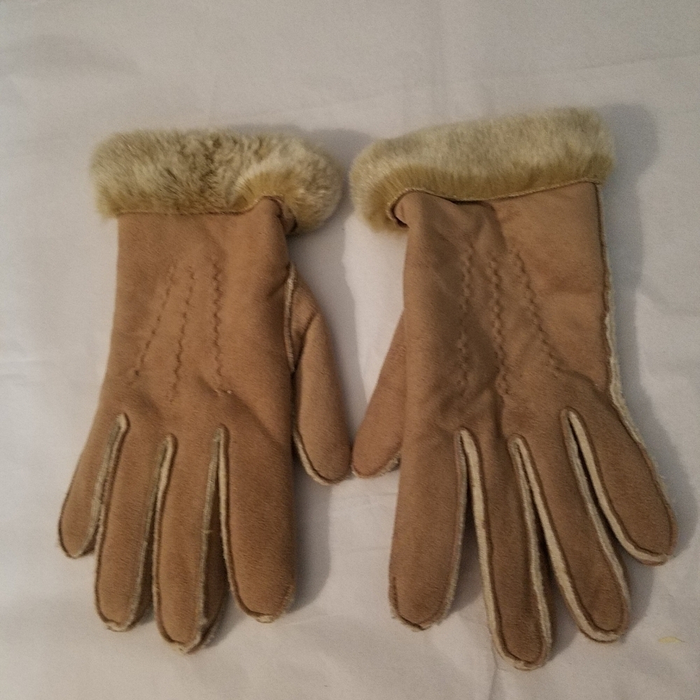 Fownes brown gloves size s/m